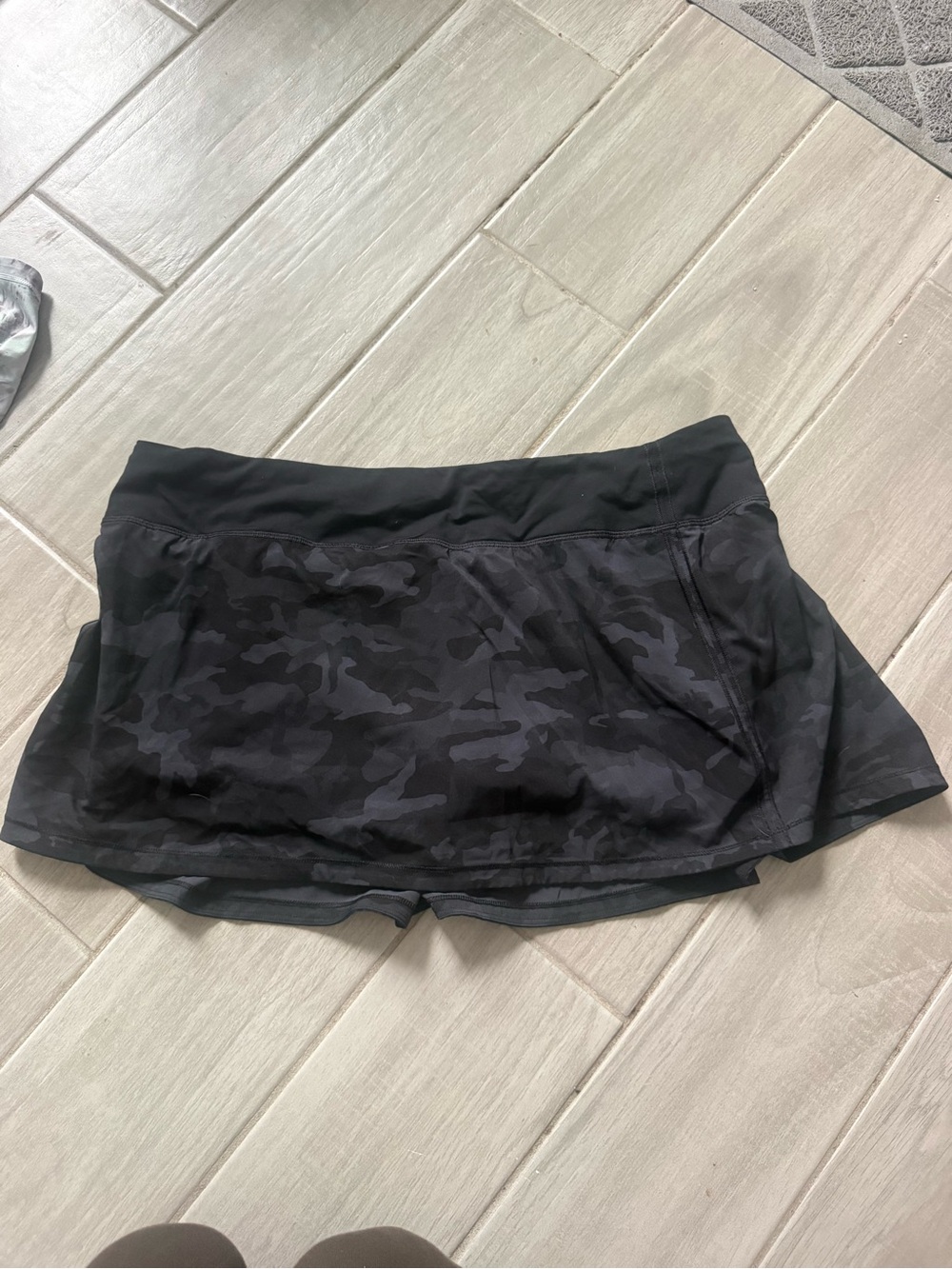 lululemon athletica Black Camo Mini Skirt